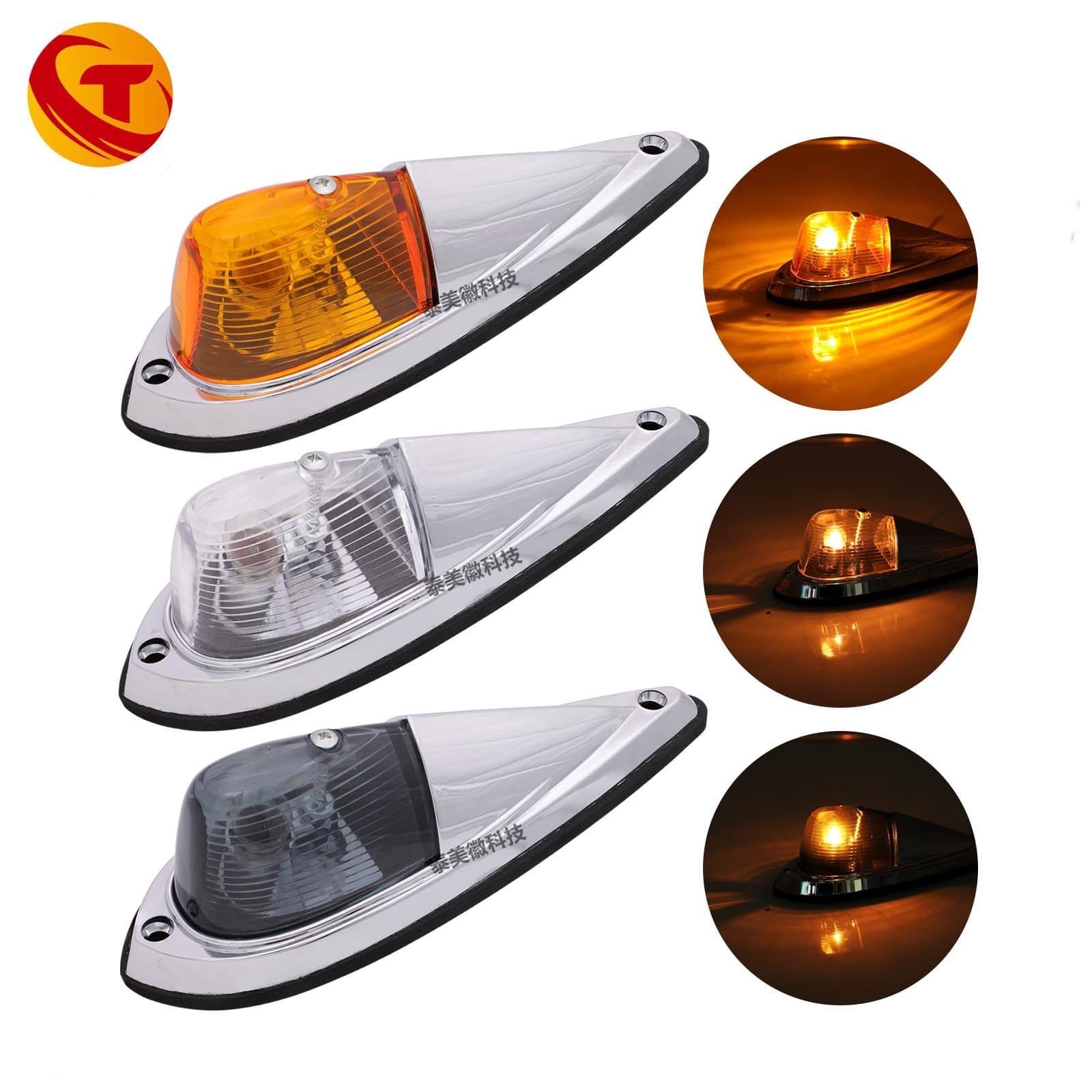 Cross-border export truck SUV trailer trailer roof light yellow amber platinum sign light LED roof warning light