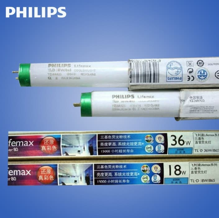 Philips T8 tube 18W tri-phosphor tube, daylight tube, grid light fluorescent tube TLD 30W 36W 58W