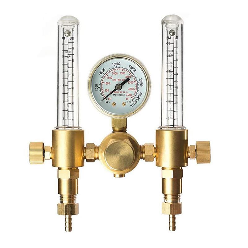 Amazon Cross-Border E-commerce Dual-Tube CO2 Regulator Argon Arc Welding Argon Gauge CGA580