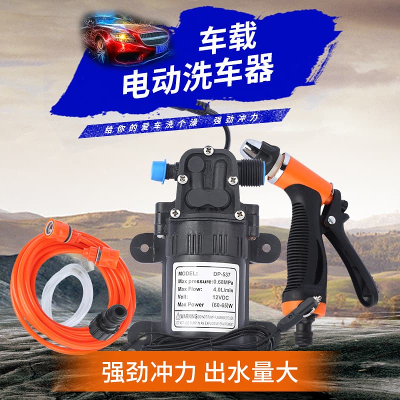 Mini Diaphragm Pump Car Washer, 12V High-Pressure Water Pump, Simple Portable Self-Priming Cleaner