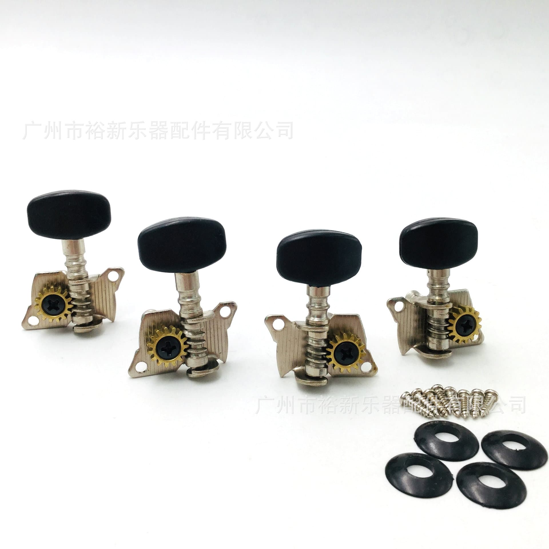 Open Tuned Diagonal Black Head Steel Column Short String Button Four Strings Single String Axis Ukulele String Winder