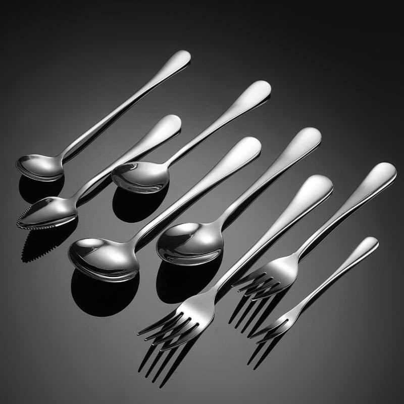 Aien 304 stainless steel Western tableware 1010 coffee spoon soup spoon Korean-style polishing wheel glossy knife fork spoon corporate gift.