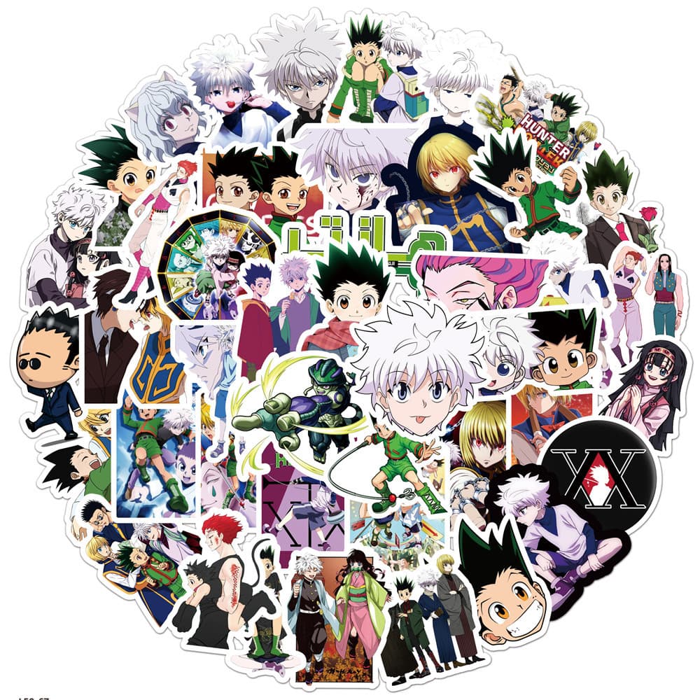 100 new animation HUNTER full-time hunter graffiti stickers motorcycle luggage mobile phone waterproof stickers