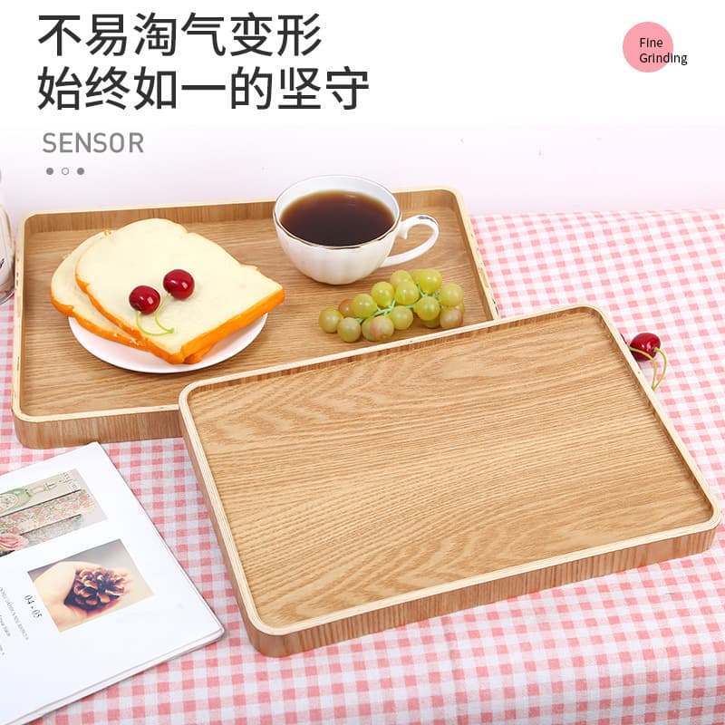 Bamboo Tray Pizza Board Rectangular Tea Tray Bread Tray Fruit Tray BBQ Tray Japanese Style Cup Tray