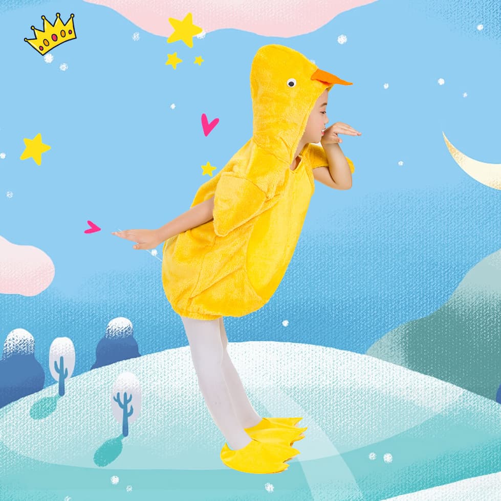 Children's Duck Performance Costume, Great White Shark Animal Costume, Crazy Chick Baby Dance Costume