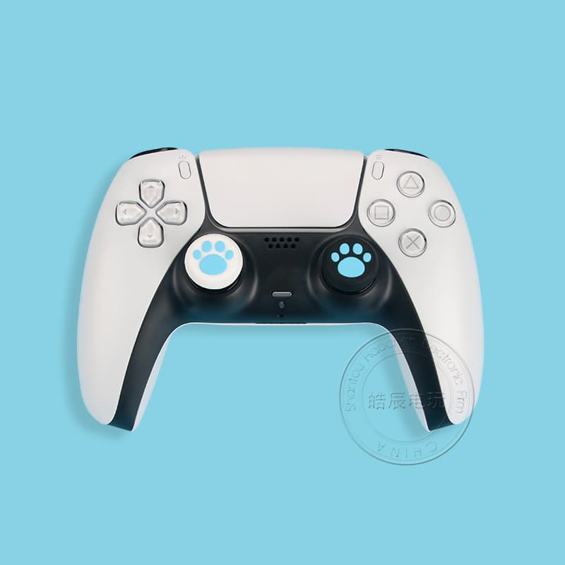 PS5 PS4 Cat Paw Joystick Cap Silicone Cover Compatible with XBOX ONE 360 Thumbstick Button Cap Soft Rubber Cap