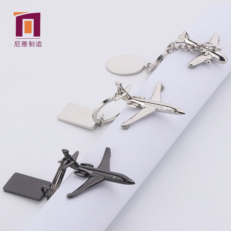 Creative Mini Airplane Gift Keychain Wholesale 3D Airplane Keychain Advertising Business Small Gift Keychain
