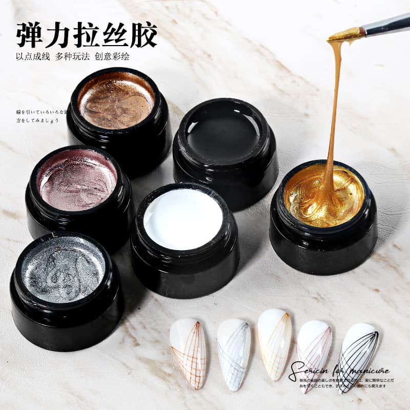 Nail phototherapy glue, elastic drawing glue, silk painting glue, flower drawing glue, nail polish glue, creative spider glue 5g