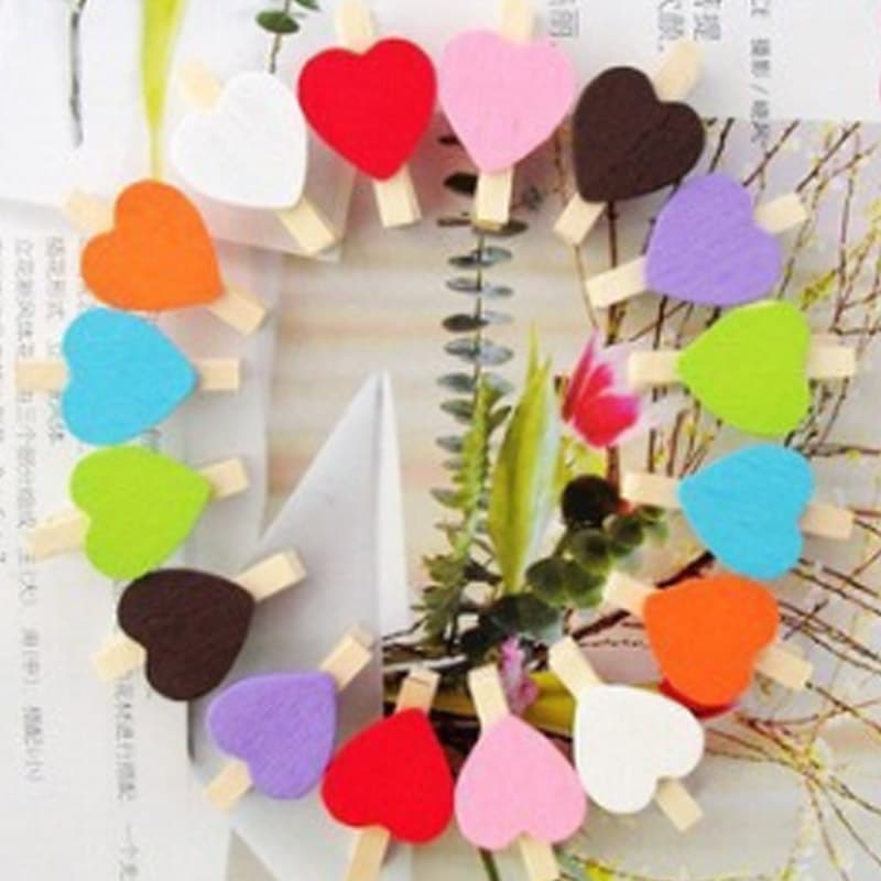 Factory Supply 3x0.4cm Creative Clip Photo Clip Picture Clip Photo Wall Sticky Note Clip Message Clip Heart Clip