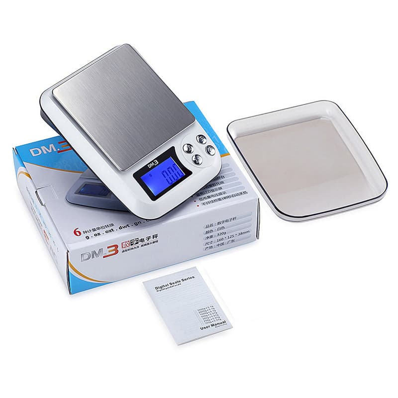 DM3 high-precision mini electronic scale 0.1g0.01g electronic kitchen scale household food scale baking scale medicinal material scale