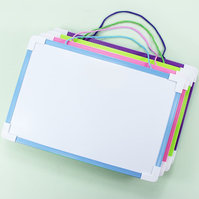 Customizable magnetic double-sided whiteboard/blackboard for writing, erasable children's drawing doodling office note-taking dry-erase message board