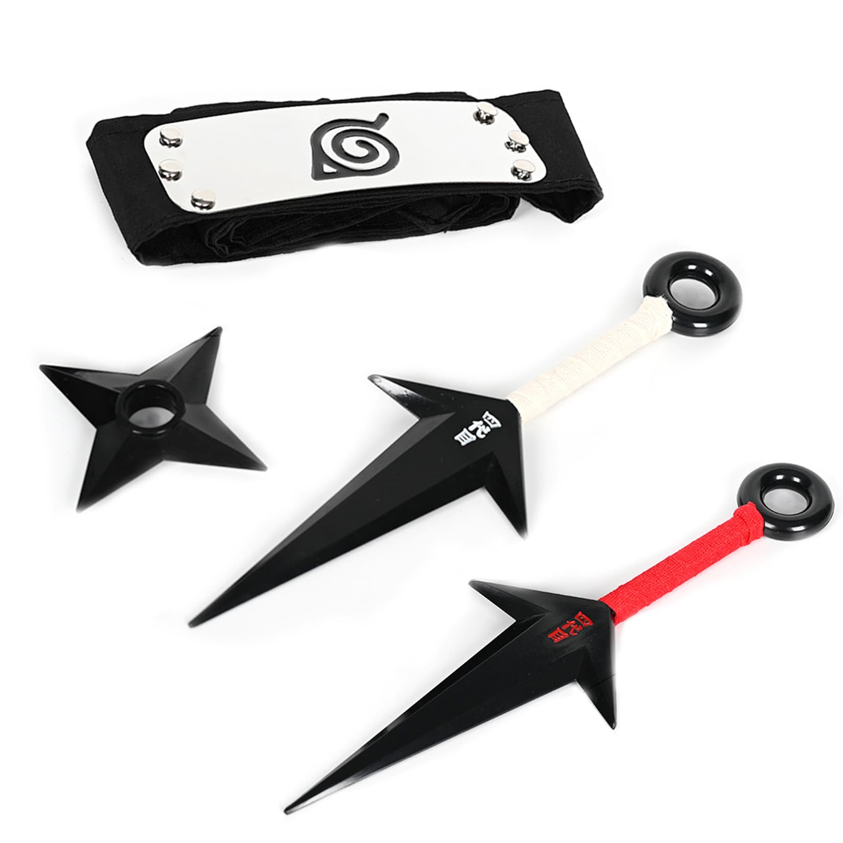 Kunai Yondaime Naruto Kakashi Akatsuki Organization Itachi Payne Weapon Props Shuriken Forehead Protector Set