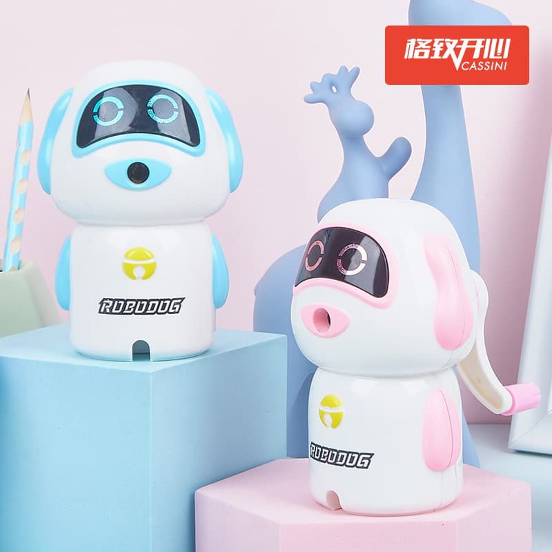 Robot Dog Pencil Sharpener, Student Stationery, Learning Supplies, Automatic Feed and Retract Pencil Sharpener