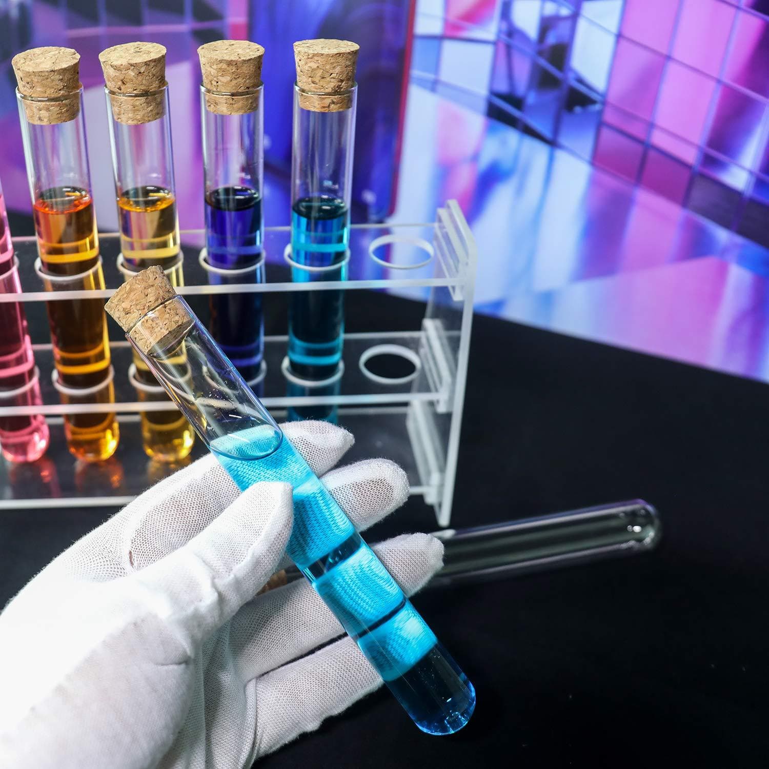 Cross-border Preferred Round Bottom Flat Bottom Cork Glass Bottle Transparent Test Tube Bottle 20mm Diameter Scientific Research Test Tube Bottle