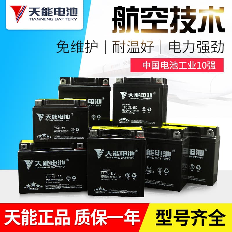 Tianneng 12V Universal Maintenance-Free Motorcycle Battery for 125cc Scooters with Underbone Assist (7A/9A) Dry Cell Battery