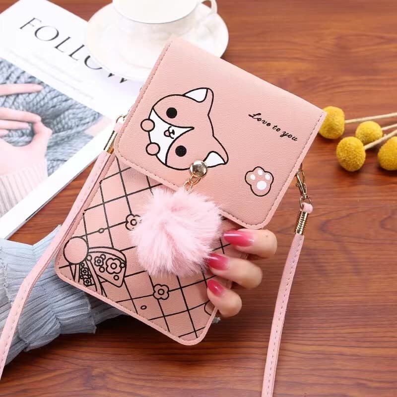 Fashionable Contrast Color Vertical Ladies Shoulder Bag Mobile Phone Crossbody Bag PU Leather Magnetic Buckle Women's Bag