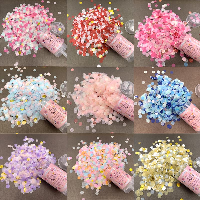 Manufacturer Direct Colorful Confetti Push Pop Firework Tubes, Complete Wedding Supplies, Party Handheld Mini Cannons, and Spray Tubes