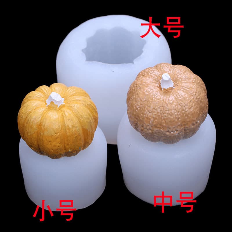 Stereo Size Pumpkin Silicone Mold Handmade DIY Soap Mold Chocolate Mousse Cake Aromatherapy Candle Mold