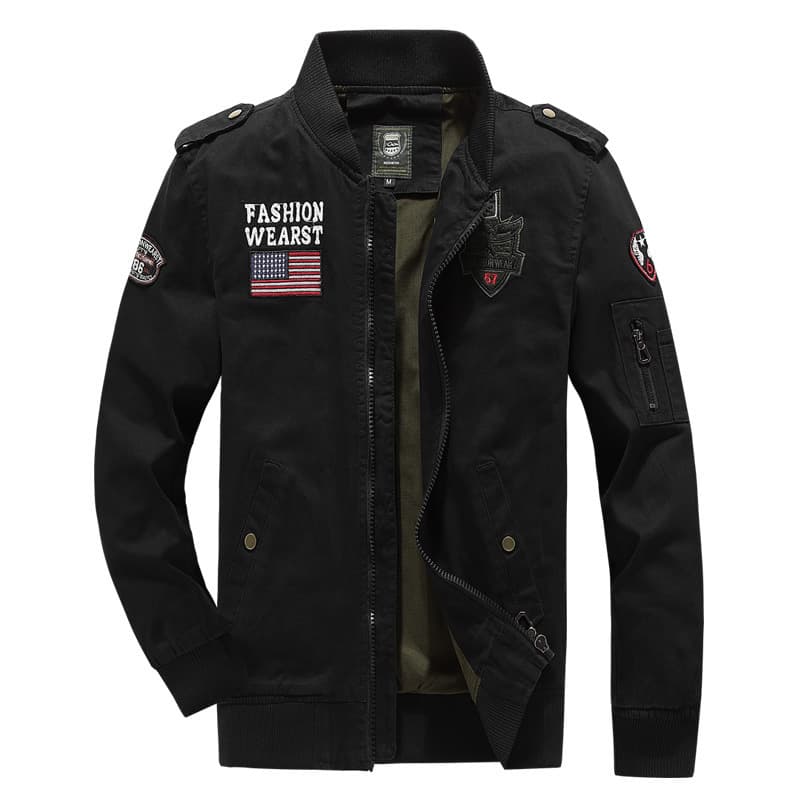 Spring New American Special Forces Pilot Casual Cargo Jacket Youth Plus Size Military Coat Washed Cotton