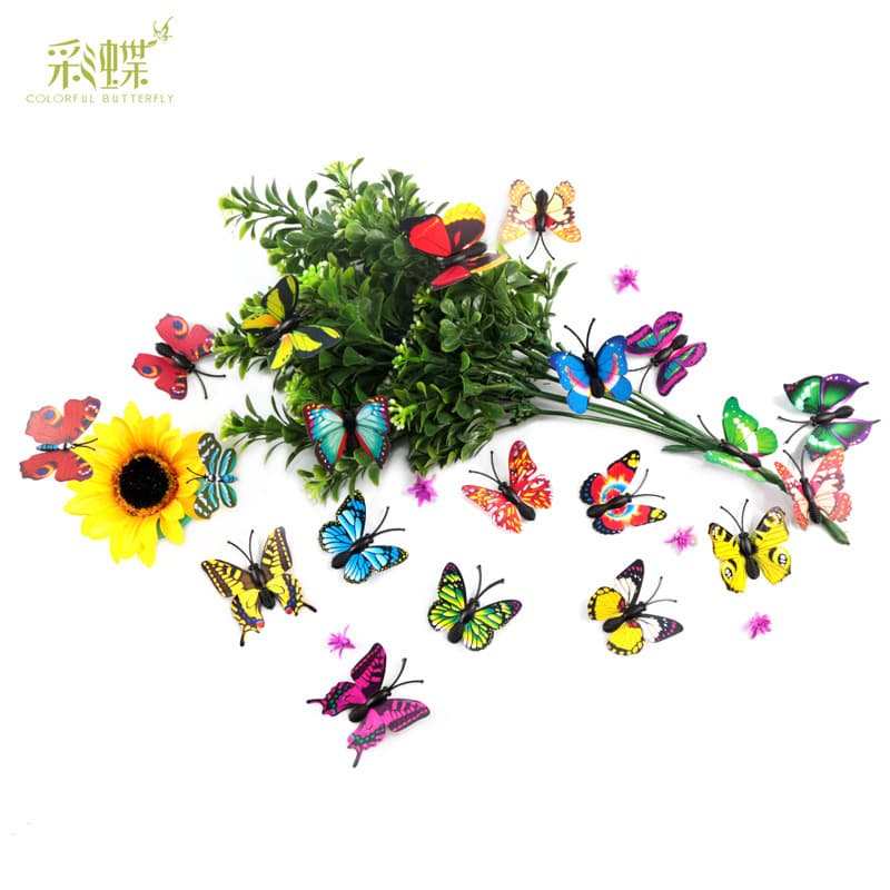 4cm Simulated Butterfly 3D Wall Sticker, Butterfly Hair Clip Accessories, Crystal Clay Decoration - Factory Direct Sales
