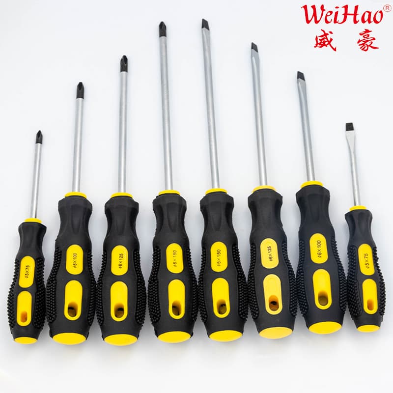 Factory Massage Handle Screwdriver Set, Phillips and Flathead, Magnetic, Wholesale, Strong Magnetic