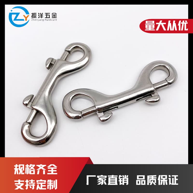 Stainless Steel 304/316 Double-headed Hook Fixed Hook Diving Buckle Spring Hardware Tool/boat Accessories