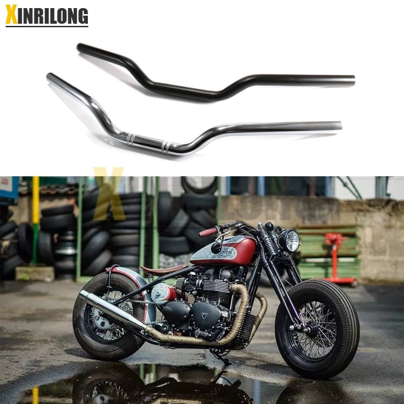 Motorcycle Vintage Handlebar Harley 883 XL1200 Low Universal Fit for 12V Motorcycles Customizable Black Chrome Handle