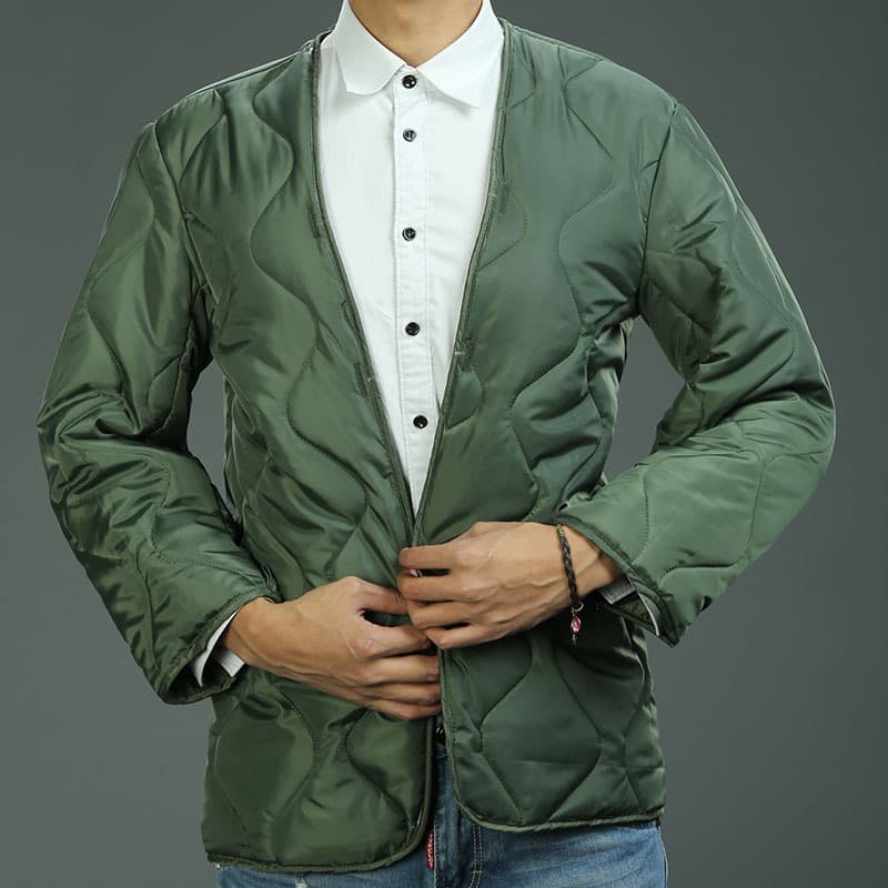 Autumn/Winter M65 Windbreaker Inner Liner, Thickened Warm Green/White/Yellow, Windbreaker Cotton Liner Factory Wholesale