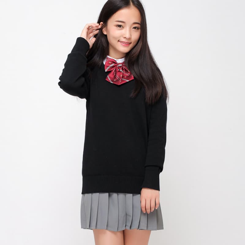 In Stock, Japanese-style Campus JK Uniform Men and Women's Student Knit V-neck Pullover Sweater Uniform
