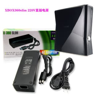 XBOX360 SLIM Console Power Supply Charger with Power Cord, AC Adapter 100-240V