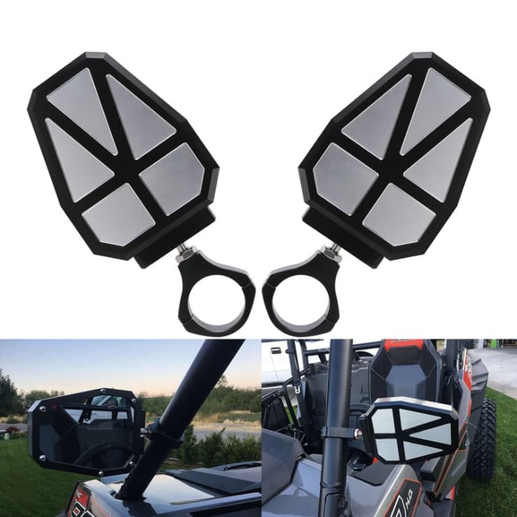 FLYQUICK Cross-border Hot Selling Beach Off-Road Vehicle All-Terrain Vehicle Mirror 1.75/2 Universal ATV/UTV Rearview Mirror