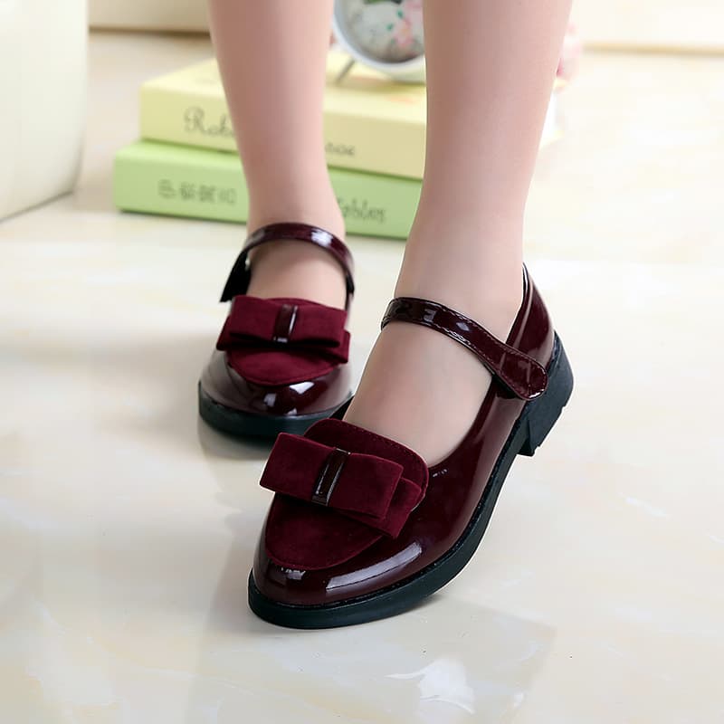 Women's and Children's Princess Shoes, Mid-Large Kids Single Shoes, Student Casual Spring Autumn New Style Leather