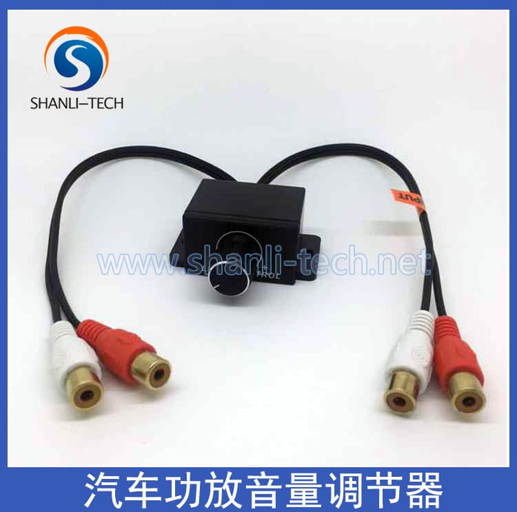 Car Audio Amplifier/Video Processor 2x RCA Inputs 2x RCA Outputs Potentiometer Automobile Equipment/Subwoofer