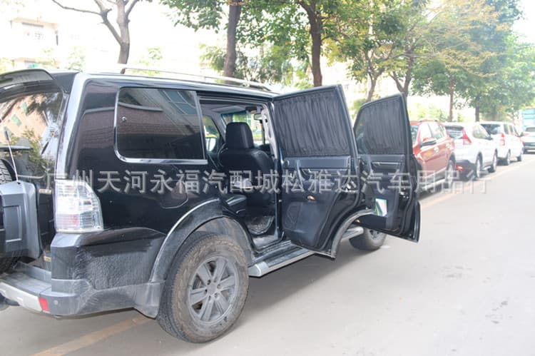 Pajero V93 Luxury Thick Fabric Car Curtains, Sunshade Curtains, Aluminum Alloy Track Car Curtains
