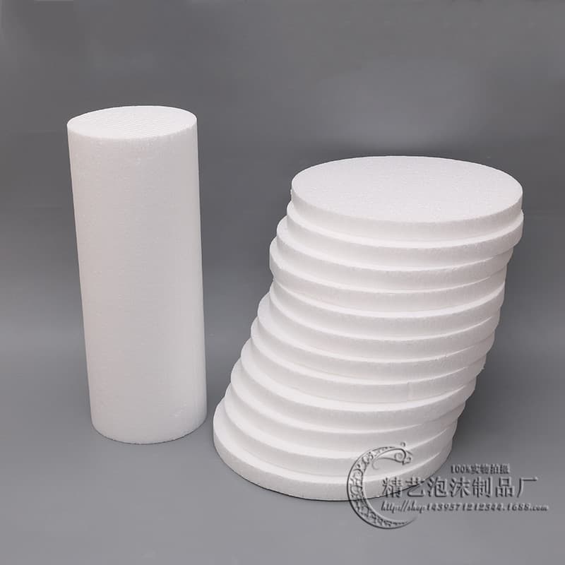 White cylindrical foam filling, EPS round foam board, polystyrene foam 15kg