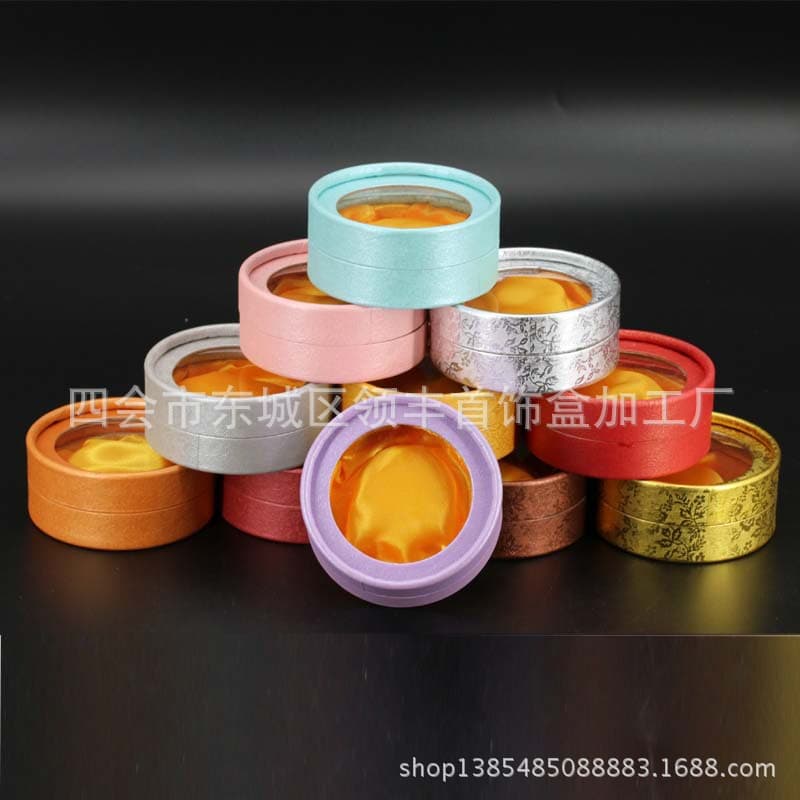 Large Round Window Jewelry Packaging Box, Gift Box for Jewelry, Wood Bead Ornament Box, Bracelet Bangle Beaded Chain Box Wholesale