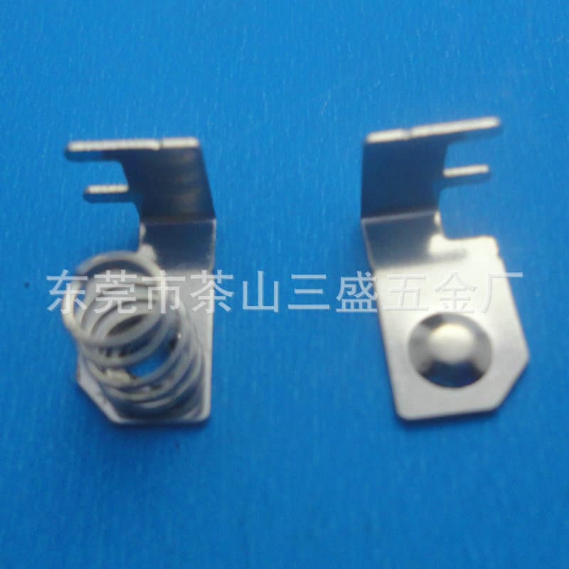 Manufacturer supplies remote control battery spring plates, 12V large double-bend hardware battery springs, positive/negative terminals