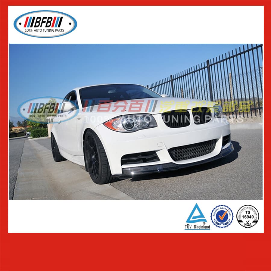 Carbon Fiber Front Lip for BMW 1M E82 E87 - Revozport Style E82 Carbon Fiber Front Lip Front Spoiler