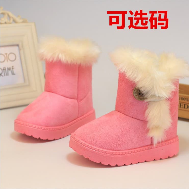 Cross-border children's shoes, children's snow boots, thickened children's boots, warm cotton shoes, factory wholesale, dropshipping.