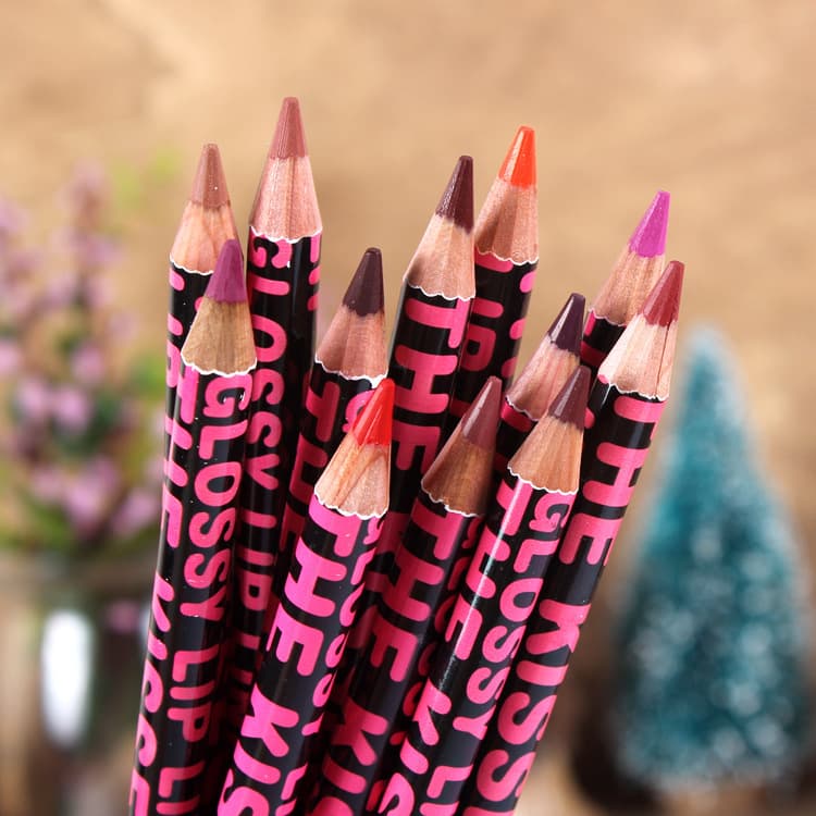 Long-Lasting Moisturizing Waterproof Lip Liner Pen Night Cool Black Nude Color Makeup Wholesale Lipstick Non-Smudging Lip Liner