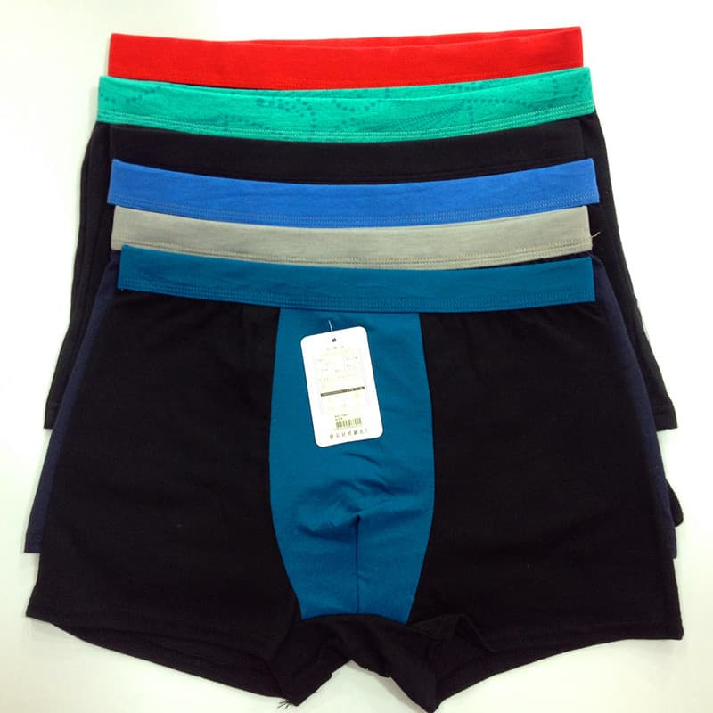 Men's Boxer Briefs, Youth Mid-Rise Color-Block Style, High-Volume Wholesale Model