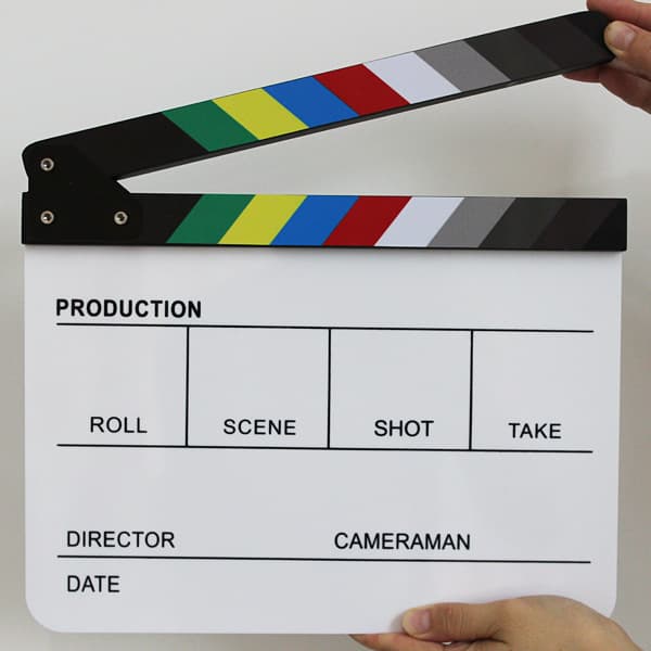Movie Clapperboard Slate Clapper Black and White Slate Acrylic Full English Free Shipping YX-4H
