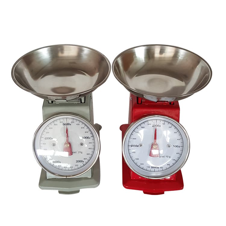Factory wholesale mechanical scales, 2KG, in stock, food measuring scales, household kitchen scales, scale indication spring scales.