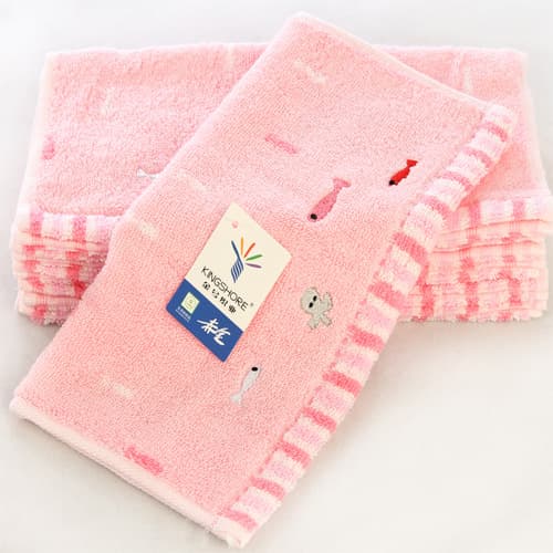Gold Size Cotton Square Small Floral Cartoon Pattern Soft Absorbent Towel Baby Bib