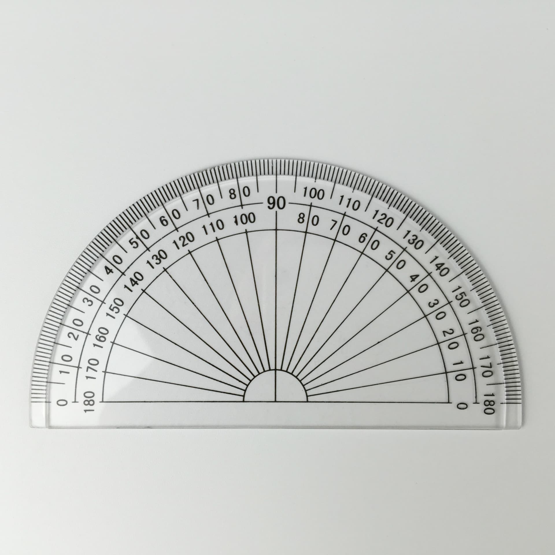Manufacturer Stock Wholesale, Plastic Semicircular Protractor, 10cm 4-inch 180-degree Protractor, Student Ruler