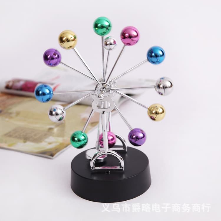 H010 Color Ball Ferris Wheel Perpetual Motion Eternal Celestial Model Infinite Swinger Home Magnetic Decor