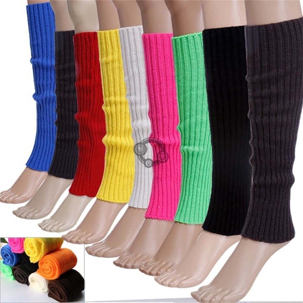 JK Multi-Color Options Factory Wholesale Fluorescent Bright Knitted Leg Sleeves, Knitted Foot Covers, Stacked Sock Sleeves, Boot Sleeves