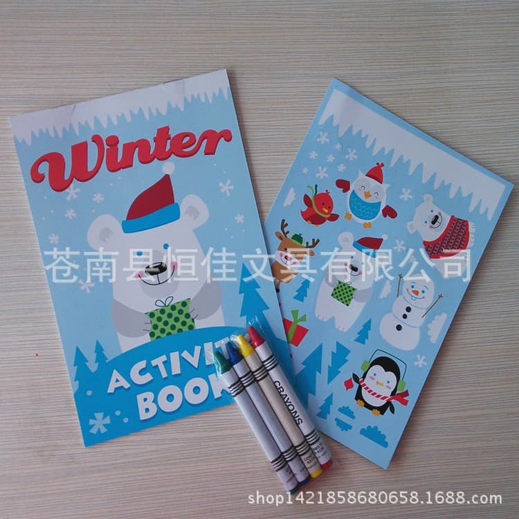 Activity Book Saddle-Stitch Coloring Book Small Fill-in Coloring Book Set for Children