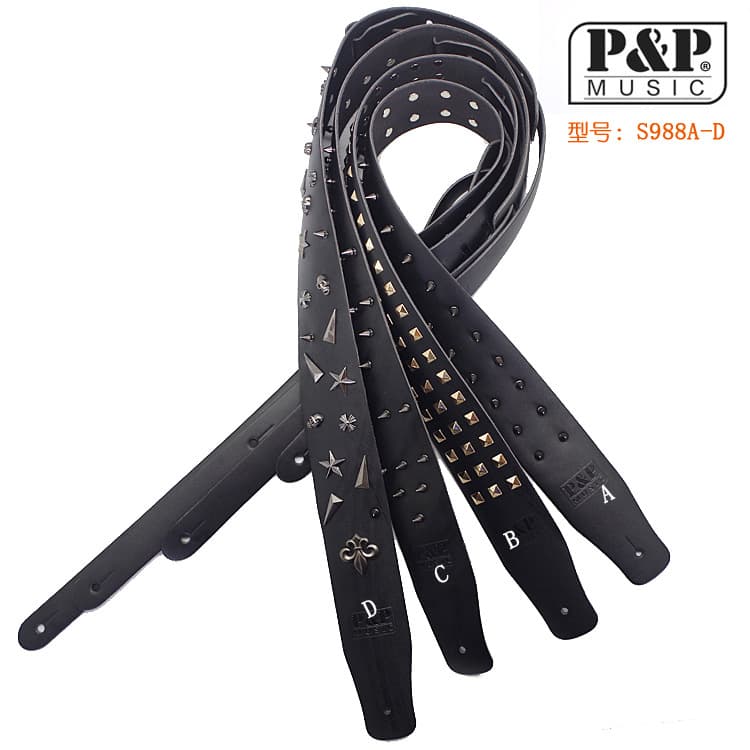 Leather Guitar Strap Wide Shoulder Bass Electric Guitar Strap Musical Instrument Accessories Parts