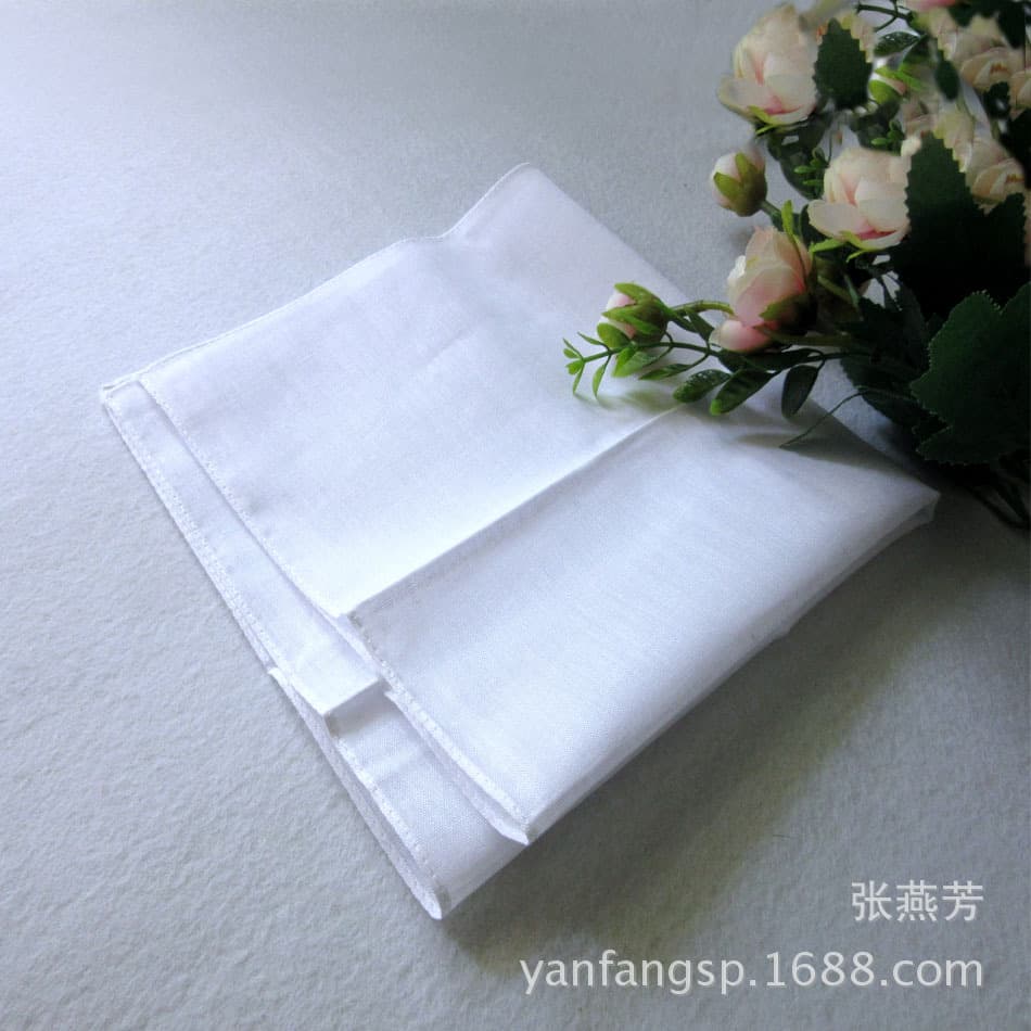 Pure Cotton White Handkerchiefs 28cm Tie-dye Small Square Towels All Cotton Pure White Drawing Tie-dye Transfer Diy Factory